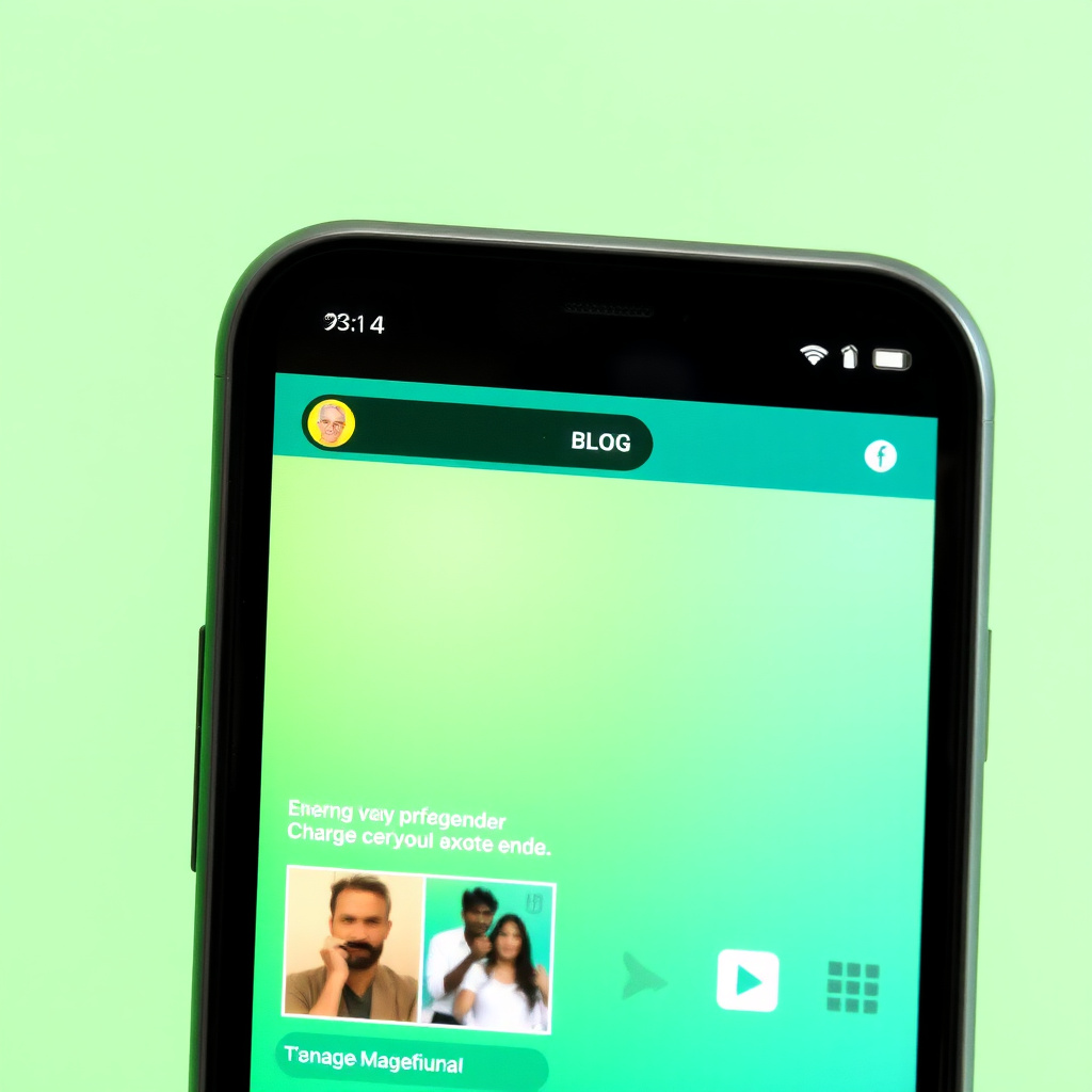Smartphone displaying Vlog interface